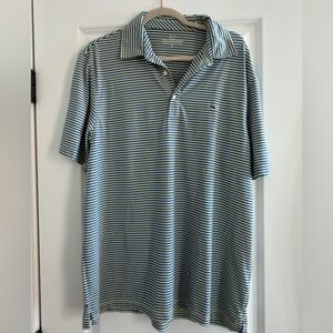 Vineyard Vines Blue and White Striped Polo
